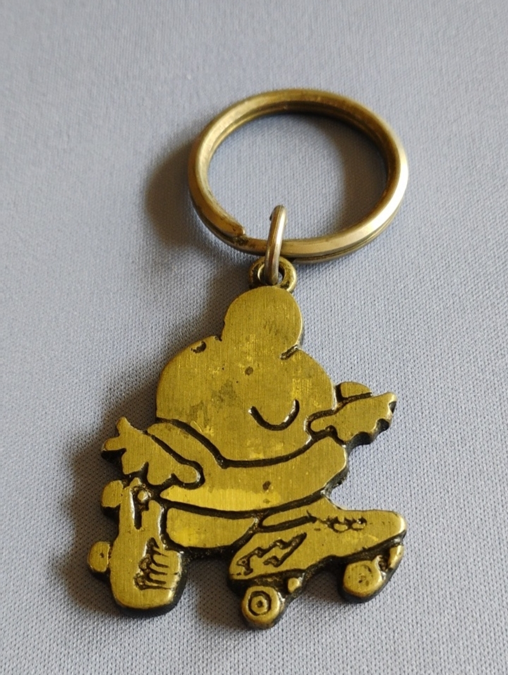 Ziggy by Tom Wilson Brass Metal Keyring